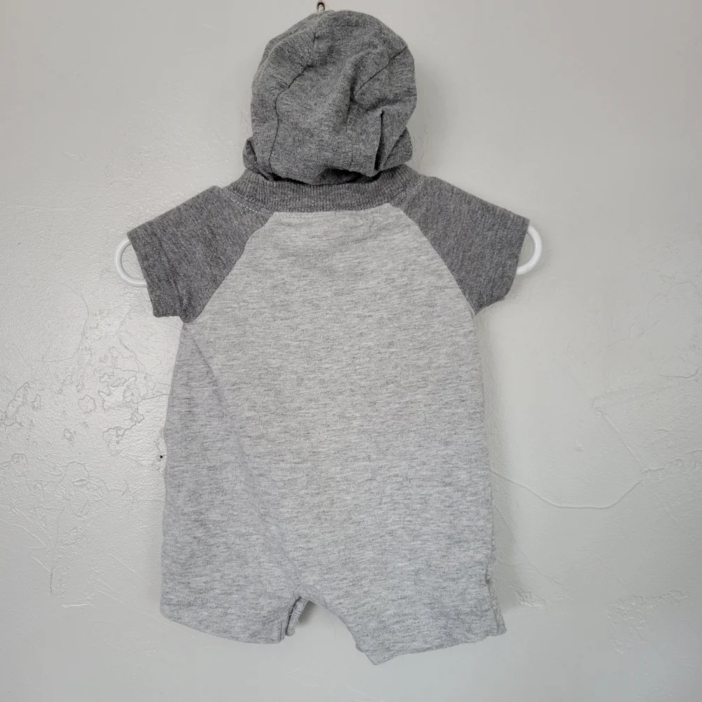 Carter's Baby Boy Newborn Grey One Piece Outfit Short Sleeve Shorts Little Dude